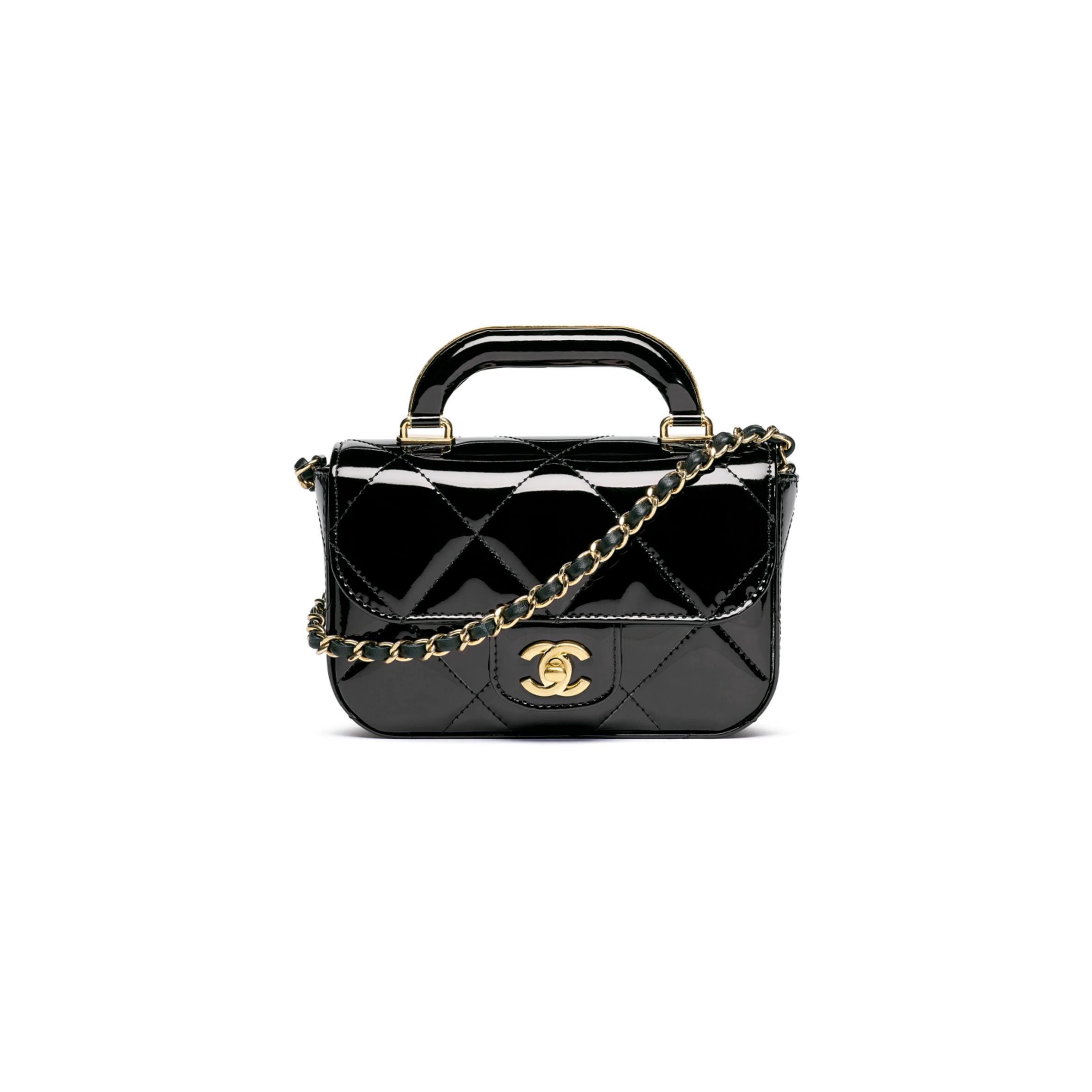 Ch**el master mini flap bag with top handle as5805 (18.5*13*4.5cm)